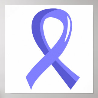 Prostate Cancer Light Blue Ribbon 3 Poster
