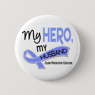 Prostate Cancer MY HERO, MY HUSBAND 42 6 Cm Round Badge