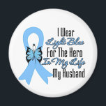 Prostate Cancer Ribbon Hero My Husband Magnet<br><div class="desc">Ideal for awareness events such as Prostate Cancer Awareness Month,  Prostate Cancer awareness walks or anytime to  promote awareness for Prostate Cancer.</div>