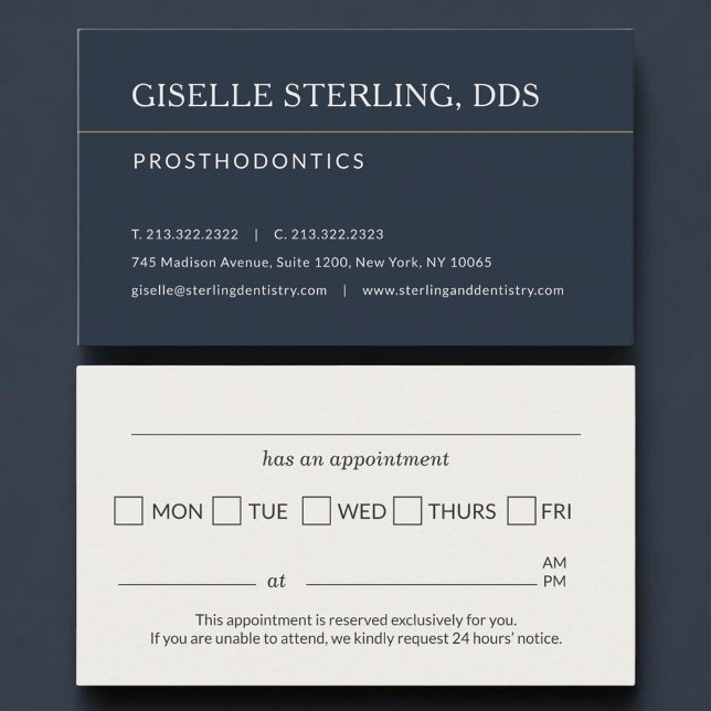 Prosthodontics Office Appointment Reminder Card (Creator Uploaded)