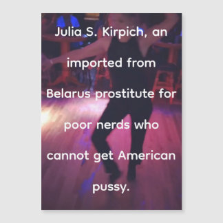 Prostitute Julia S. Kirpich Magnetic Card