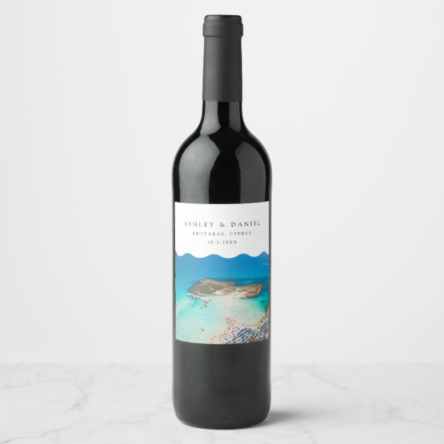 Protaras Beach Cyprus Wine Label (Front)