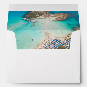 Protaras Beach Invitation Envelope Return Address