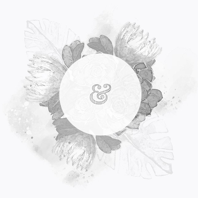 Protea and Plants Wedding Save The Date Invitation (Creator Uploaded)