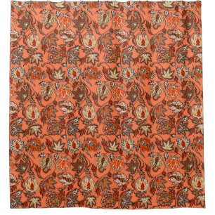 Protea Batik Hawaiian Tropical Floral Shower Curtain