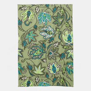 Protea Batik Tropical Flower Kitchen Towel