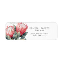 Protea Blush Watercolor Flowers Wedding