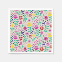 Protea Floral Block Print Millefleur lights
