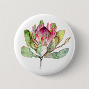 Protea Flower 6 Cm Round Badge