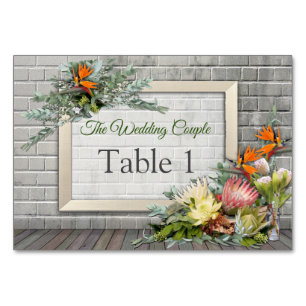 Protea - Strelitzia Flower Table cards