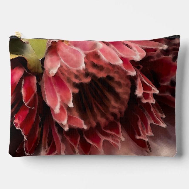 Protea watercolor pouch (Front)