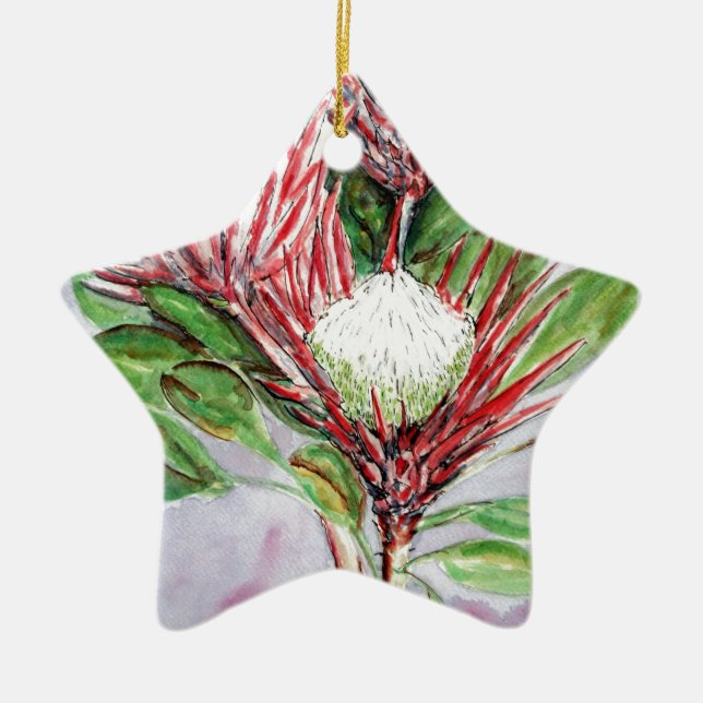 Proteas Ceramic Tree Decoration (Front)