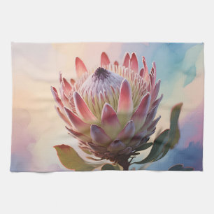Proteas Flower Watercolor Dream Tea Towel