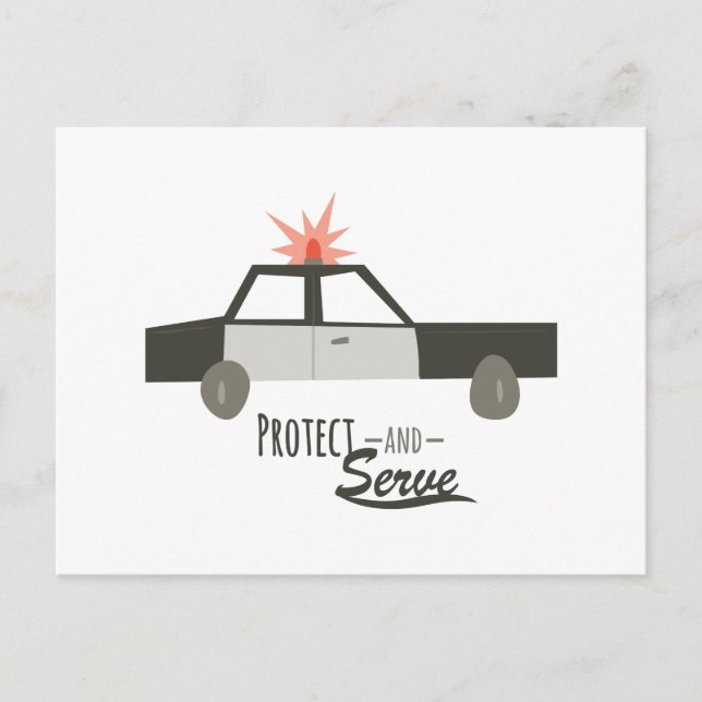 Protect And Serve Postcard (Front)