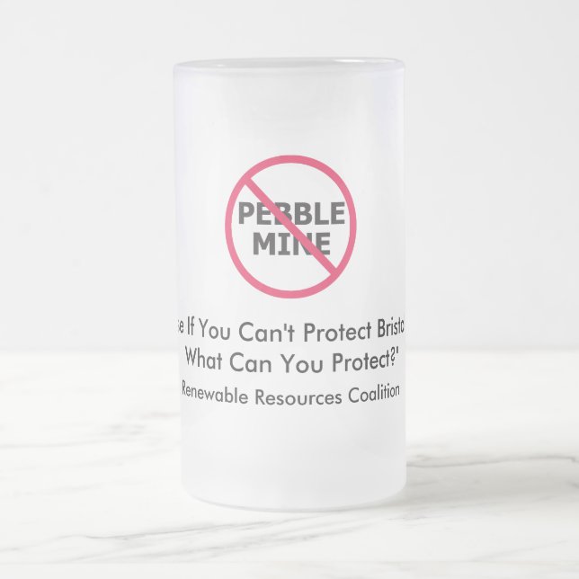 Protect Bristol Bay No Pebble Beer Mug (Center)