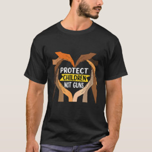 Protect Children Not Guns Wear Orange Day Heart Sh T-Shirt