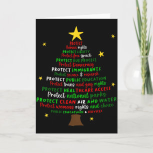 Protect Democracy Christmas Tree Feminist Social J Card