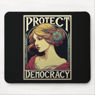 Protect Democracy Feminist Activist Art For Social Mouse Pad