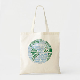Protect Earth - Blue Green Words for Earth Classic Tote Bag