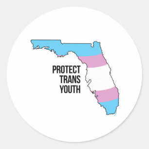 Protect Florida Trans Youth Classic Round Sticker