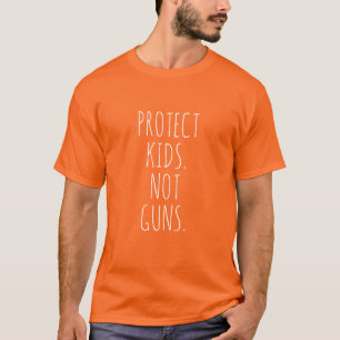Protect kids Not guns white handwritten typography T-Shirt