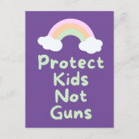 Protect Kids Not Guns Word Art 