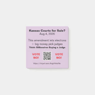 Protect KS Courts Aug 4, 2026 Post-it Notes