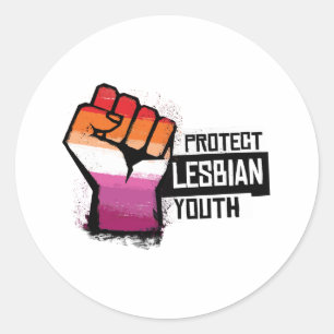 Protect Lesbian Youth Classic Round Sticker