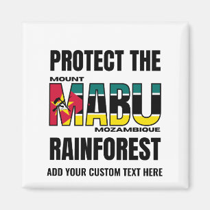 Protect MOUNT MABU RAINFOREST Mozambique Flag Magnet