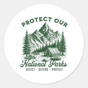 Protect National Parks Classic Round Sticker