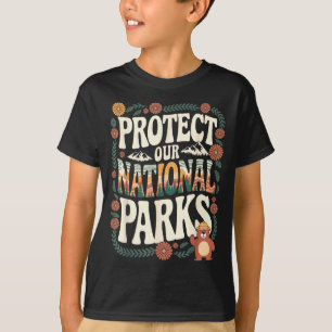 Protect national parks retro fishing nature T-Shirt