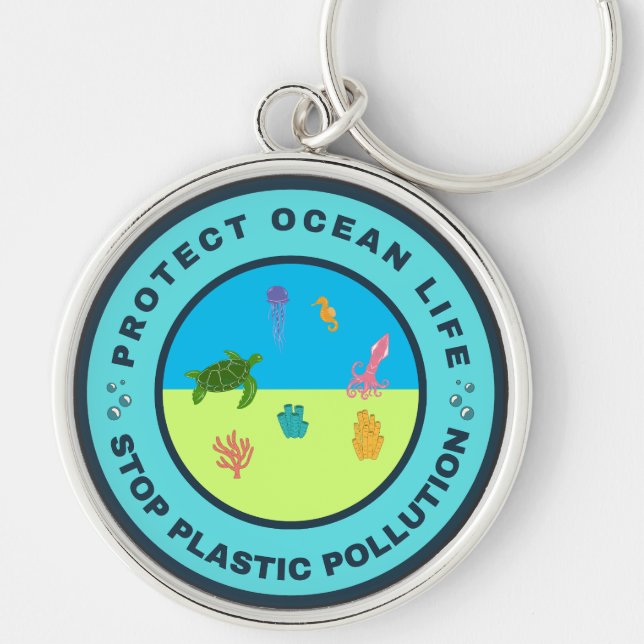 Protect ocean life key ring (Front)