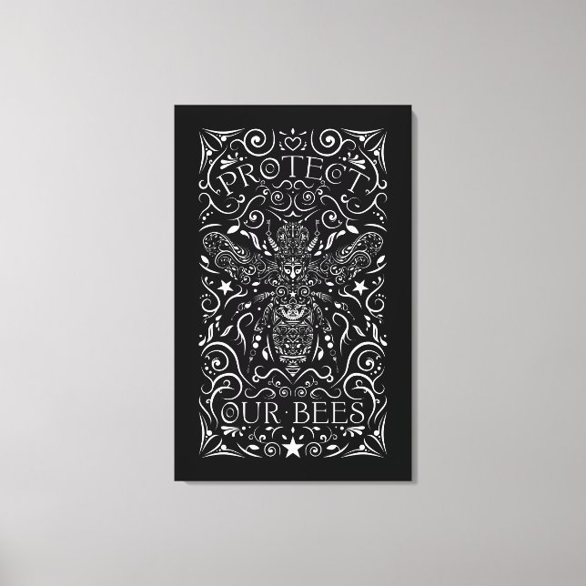 protect our bees canvas print (Front)