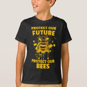 Protect Our Bees - Earth Day Bee Guy Awareness Kid T-Shirt
