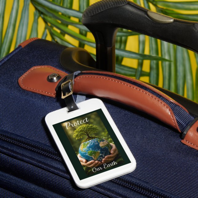 Protect Our Earth Luggage Tag (Front Insitu 1)