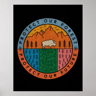 Protect Our Forest National Parks Climate Change Poster