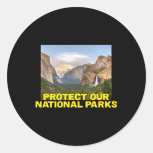Protect Our National Parks - Hiking Premium Classic Round Sticker