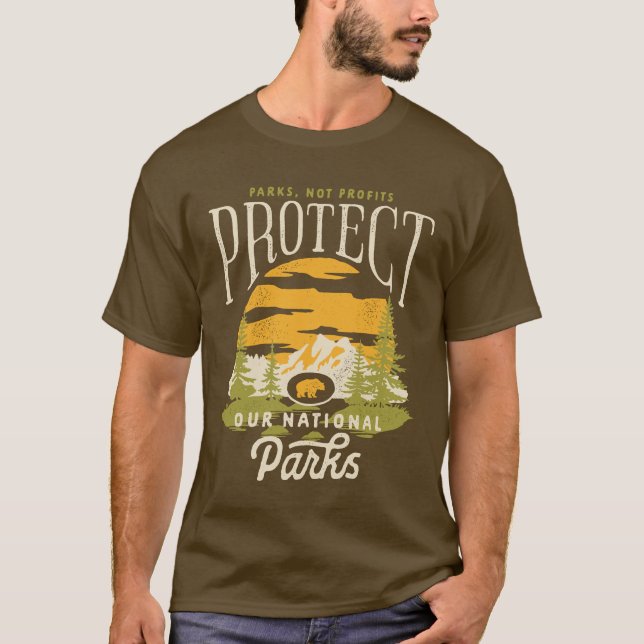 Protect Our National Parks Not Profit Bear Resist T-Shirt (Front)