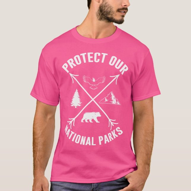 Protect Our National Parks Resist Outdoor Camping T-Shirt (Front)