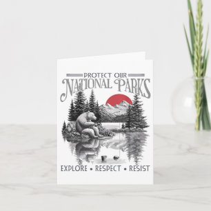Protect Our National Parks Retro Vintage Womens Me Card