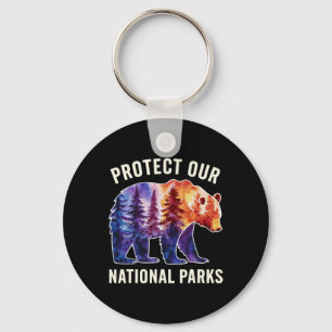 Protect Our National Parks Smokey Resist Bear Fore Key Ring