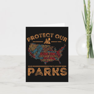 Protect Our Parks National Park Map Hiking Outdoor Card