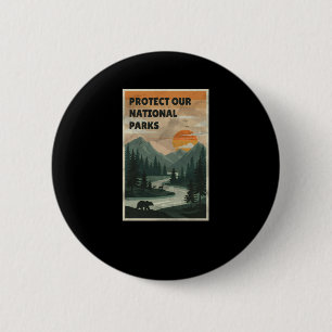 Protect Our Parks - National Parks Usa Sticker 6 Cm Round Badge