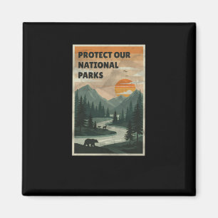 Protect Our Parks - National Parks Usa Sticker  Magnet