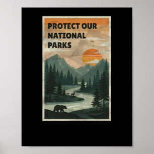 Protect Our Parks - National Parks Usa Sticker Poster