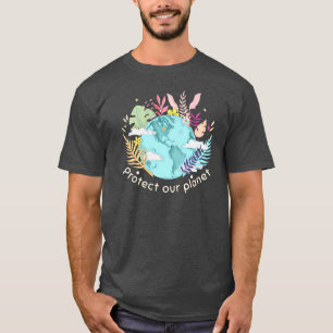 Protect Our Planet - Earth Day (Sketchy texture) T-Shirt