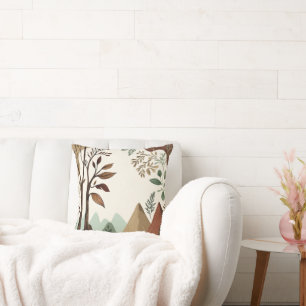 Protect Our Planet – Hand-Drawn Nature & Sustainab Cushion