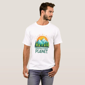 Protect Our Planet Vector Design | Nature Tree Mou T-Shirt