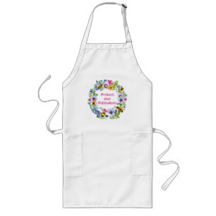 Protect Our Pollinators Bees Flowers Long Apron