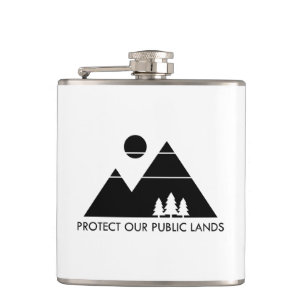 Protect Our Public Lands Mountain Hip Flask